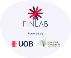 Finlab, UOB and Infocomm Investments logos