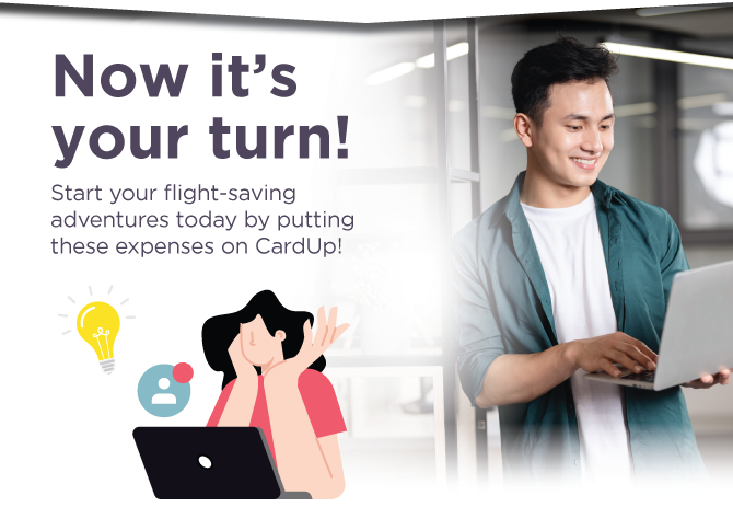 Earn air miles on your large expenses on CardUp
