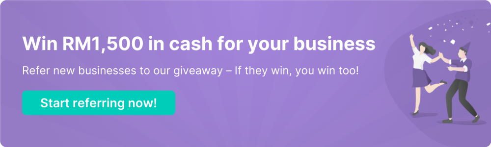 Refer a business to CardUp's giveaway and stand a chance to win RM1,500 in cash